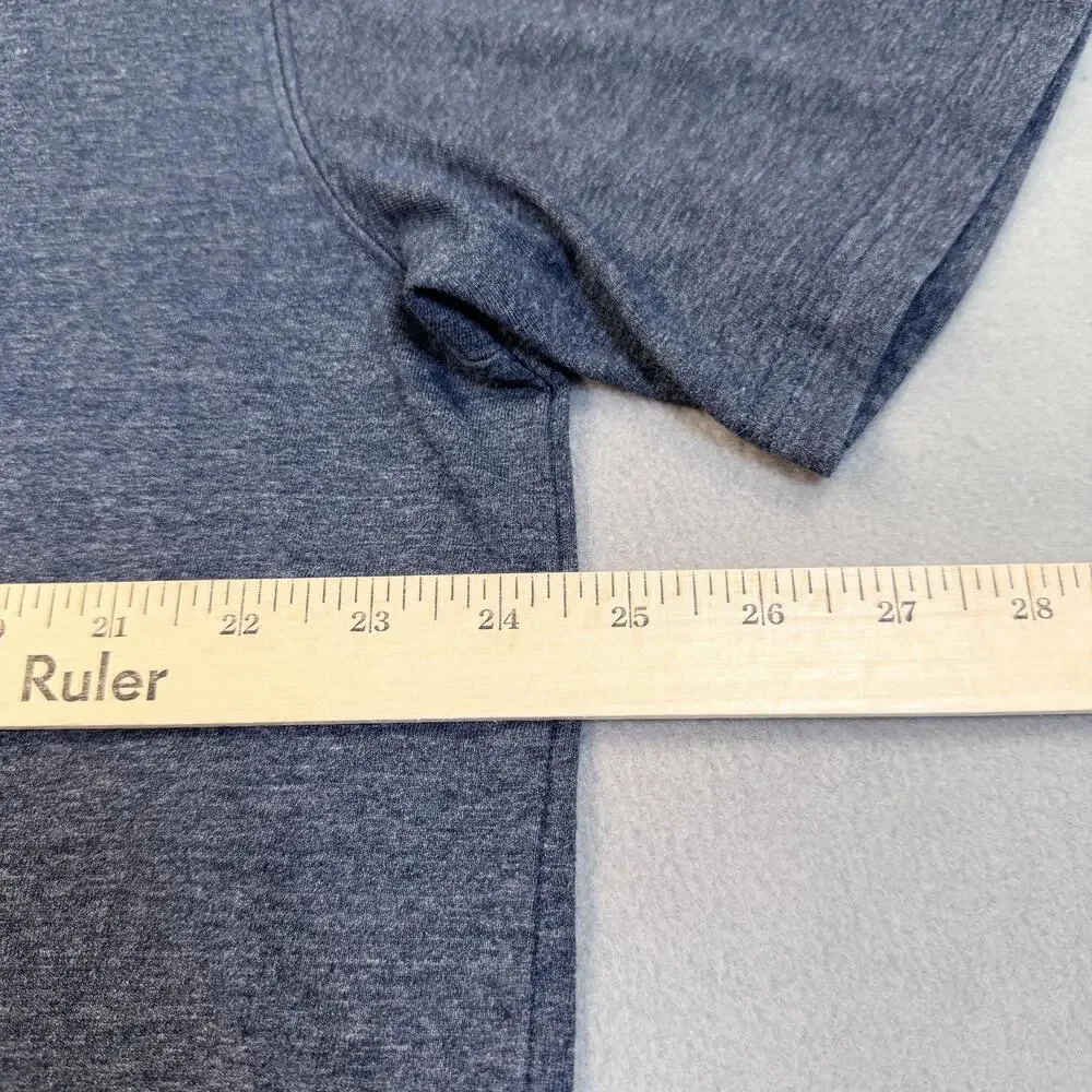 The North Face Shirt Mens XL Blue Heather Patch Logo Tagless Crewneck Tee